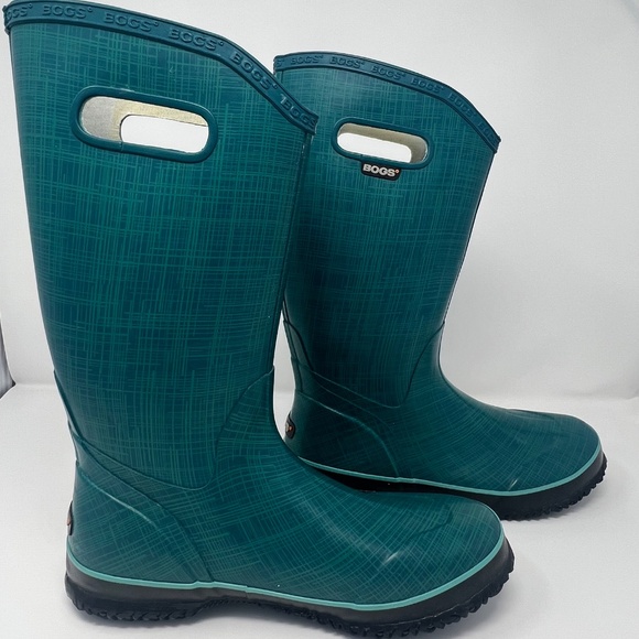 BOGS Linen Rain Boots – Women’s Size 10 (Euro 41) – Teal Green - Picture 2 of 9